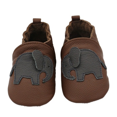 Soft Sole Baby Shoes Infant Handmade Elephant Dark Brown 2 3 Y Bebe Garcon  Fille Chaussons Cuir Souple Pour Chaussures Ebooba EL-37-DB-T-5 